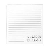 Chic A Note From Script Typography Lined Notepads Notitieblok (Voorkant)