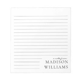 Chic A Note From Script Typography Lined Notepads Notitieblok