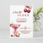 Chic A Tini Beetje Ouder Cherry Martini 75ste Verj Kaart (Staand voorkant)