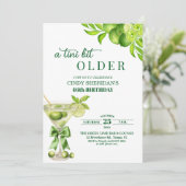 Chic A Tini Beetje Ouder Lime Martini 46e Verjaard Kaart (Staand voorkant)