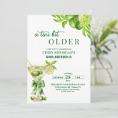 Chic A Tini Beetje Oudere Lime Martini 60e Verjaar Kaart (Staand voorkant)