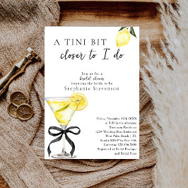 Chic A Tini Bit Closer Lemon Martini Bridal Shower Kaart