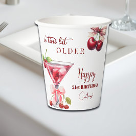 Chic A Tini Bit Older Cherry Martini 21st Birthday Papieren Bekers