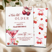 Chic A Tini Bit Older Cherry Martini 32nd Birthday Kaart