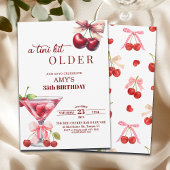 Chic A Tini Bit Older Cherry Martini 35th Birthday Kaart