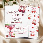 Chic A Tini Bit Older Cherry Martini 40th Birthday Kaart