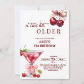 Chic A Tini Bit Older Cherry Martini 41st Birthday Kaart (Voorkant)