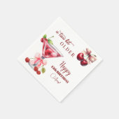 Chic A Tini Bit Older Cherry Martini 45e Verjaarda Servet (Hoek)