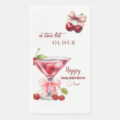 Chic A Tini Bit Older Cherry Martini 45th Birthday Servet (Voorkant)