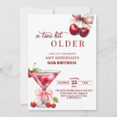 Chic A Tini Bit Older Cherry Martini 65th Birthday Kaart (Voorkant)