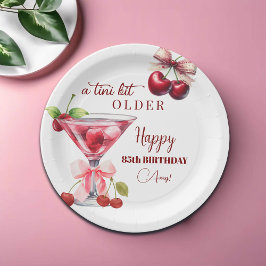 Chic A Tini Bit Older Cherry Martini 85th Birthday Papieren Bordje