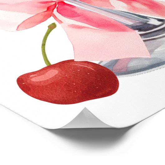 Chic A Tini Bit Older Cherry Martini 85th Birthday Poster (Hoek)