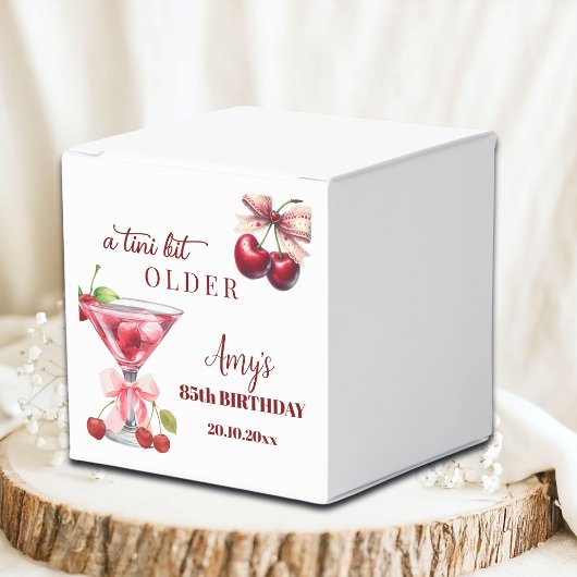 Chic A Tini Bit Older Kersen Martini 85ste Verjaar Bedankdoosjes