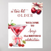 Chic A Tini Bit Older Kersmartini 41e Verjaardag Poster (Voorkant)