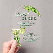 Chic A Tini Bit Older Lime Martini 42e Verjaardag Acryl Uitnodigingen (Insitu (Draagbaar))
