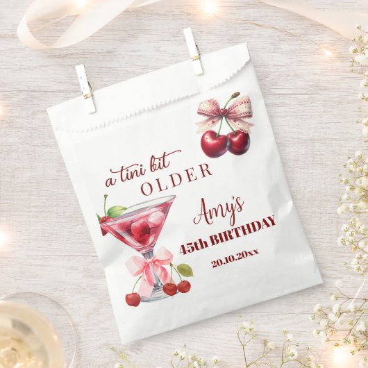Chic A Tini Bit Ouder Cherrymartini 45e Verjaardag Bedankzakje (Geknipt)