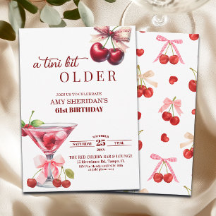 Chic A Tini Bit Ouder Cherrymartini 61e Verjaardag Kaart