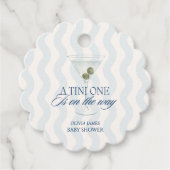 Chic a tini one boy baby shower bedankjes labels (Voorkant)