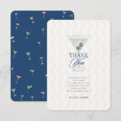 Chic a tini one boy baby shower bedankkaart (Voorkant / Achterkant)