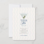 Chic a tini one boy baby shower bedankkaart (Voorkant)