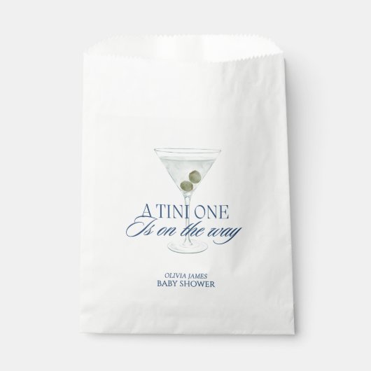 Chic a tini one boy baby shower bedankzakje (Voorkant)