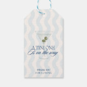 Chic a tini one boy baby shower cadeaulabel (Achterkant)