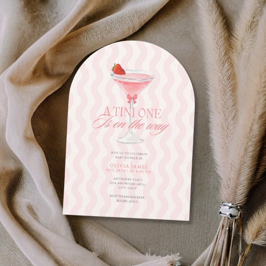 Chic a tini one girl baby shower kaart