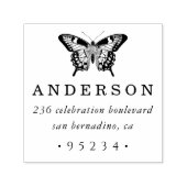 Chic Aangepast Gepersonaliseerd Vlinderretouradres Zelfinktende Stempel (Design)