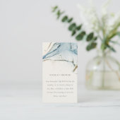 Chic Abstract Blue Gold Beach Display Baby shower Informatiekaartje (Staand voorkant)