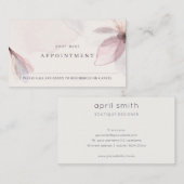 Chic Abstract Blush Waterverf Floral Appointment Visitekaartje (Voorkant / Achterkant)