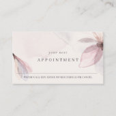 Chic Abstract Blush Waterverf Floral Appointment Visitekaartje (Voorkant)