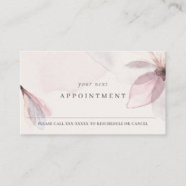 Chic Abstract Blush Waterverf Floral Appointment Visitekaartje