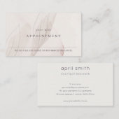 Chic Abstract Blush Waterverf Foliage Appointment Visitekaartje (Voorkant / Achterkant)