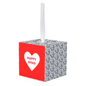 Chic abstract diamant & Kersthart Decoratie (Achter hoekig)