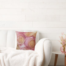 Chic Abstract Floral Roos Brown Beige Paars