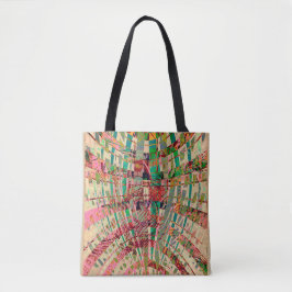 Chic Abstract Folk Style Bag voor winkelen Tote Bag
