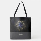 Chic Abstract Fractal Monogrammed Canvas tas (Voorkant)