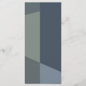 Chic Abstract Geometric Sage Navy Dusty Blue Menu (Achterkant)