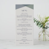 Chic Abstract Geometric Sage Navy Dusty Blue Menu (Staand voorkant)