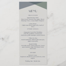 Chic Abstract Geometric Sage Navy Dusty Blue Menu