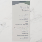 Chic Abstract Geometric Sage Navy Dusty Blue Programmakaart (Voorkant)