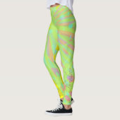 Chic Abstract Gold Butterfly Geel Violet Leggings (Links)