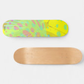 Chic Abstract Gold Butterfly Geel Violet Persoonlijk Skateboard (Horizontaal)