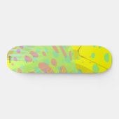 Chic Abstract Gold Butterfly Geel Violet Persoonlijk Skateboard (Horizontaal)