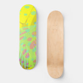 Chic Abstract Gold Butterfly Geel Violet Persoonlijk Skateboard (Voorkant)