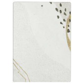 Chic Abstract Ivory Gold Grey Stone Texture Klembord (Achterkant)