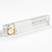 Chic Abstract Ivory Gold Grey Stone Texture Naambordje