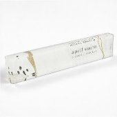 Chic Abstract Ivory Gold Grey Stone Texture Naambordje