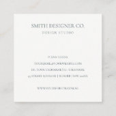 Chic Abstract Ivory Gold Grey Stone Texture Vierkante Visitekaartje (Achterkant)