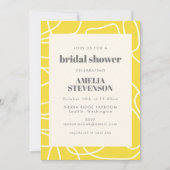 Chic Abstract modern Art Yellow Vrijgezellenfeest Kaart (Voorkant)